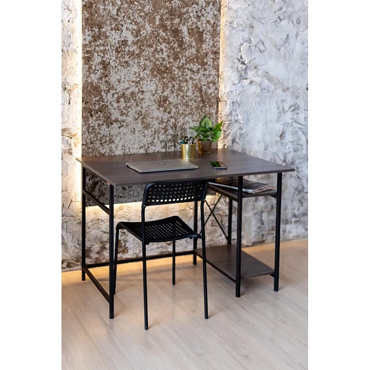 Стол компьютерный TI_Комус Онега 5/750Х1100 мет чер/ЛДСП ясень анкор темн