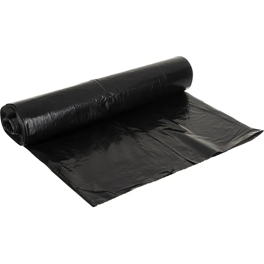 Мешки для мусора ПВД 120л 45мкм 20шт/рул черные 65x105см Luscan