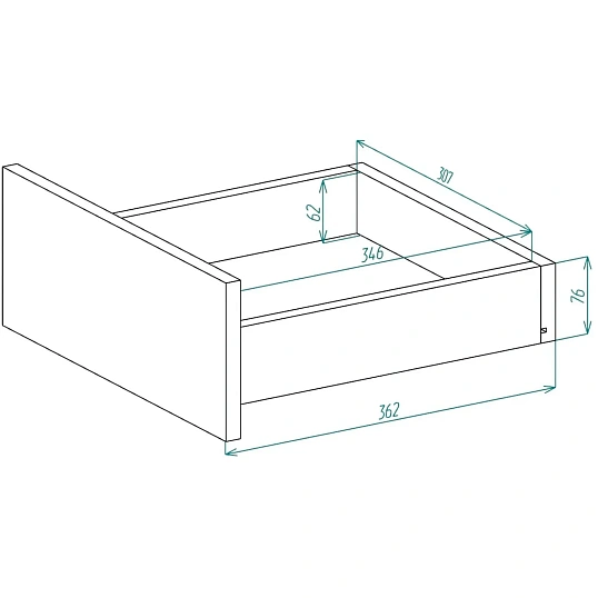 Тумба SP Бюджет стационарная б/з 2557-р (402985) дуб шамони