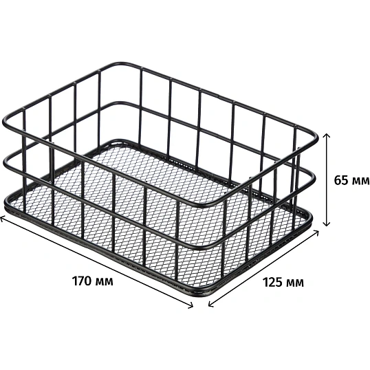Подставка-органайзер  для канц. принадл. Attache чрн 17x12,5x6,5см мтл