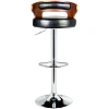 Стул барный LO_DOBRIN FRED LMZ-1018-N черный/коричневое дерево,хром 2шт/уп