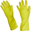 Перчатки Luscan резиновые латекс хлопковое напыление желтые р L (5 пар/уп)