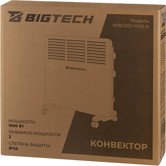 Конвектор BigTech WBC001 1000x (1000 Вт,с терморегулятором)