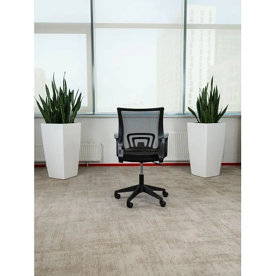 Кресло VB_Echair-396 (LT) сетка/ткань серый пластик