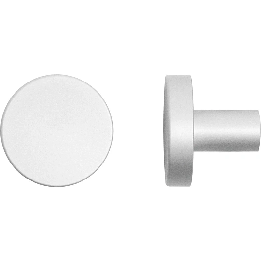 Ручка УЗК_кнопка меб.StahlBuro AP2401 (16792)BL W матовый белый хром 2шт/уп