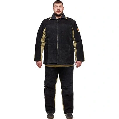 Костюм сварщика брезент+спилок утепл. КБР (арт. КС21ПР) 48-50/170-176