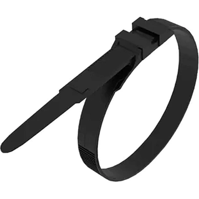 Стяжка REXANT (07-0186)нейлон. дляСИП с гориз.замк.180x6,0мм черн(100шт/уп)