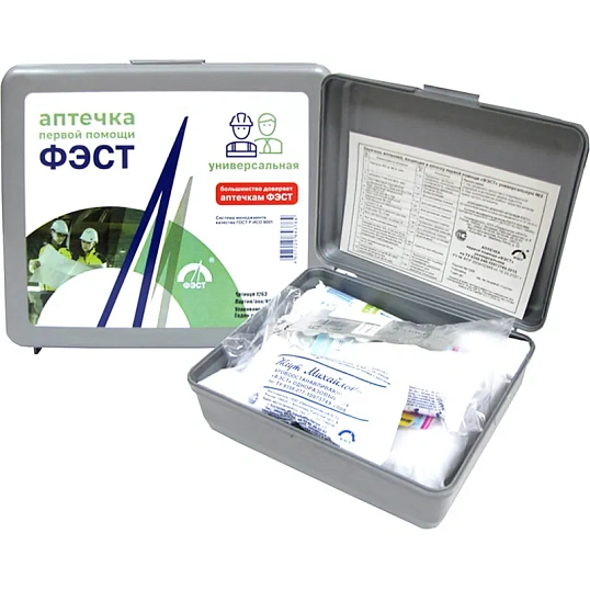 Аптечка универсальная ФЭСТ для оказания первой неотложн помощи до 3-х чел