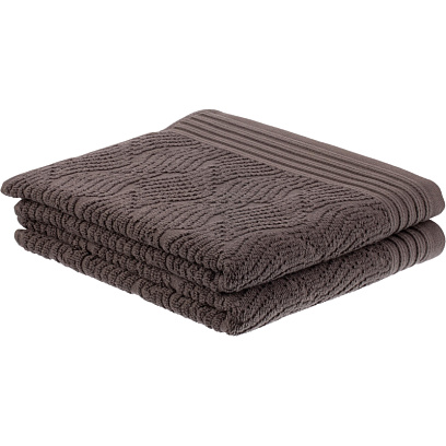 Набор полотенец махр. для рук Б-р Жаккард 50х80см,500 г/м2,Антрацит 2шт