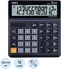 Калькулятор настольный КОМП. Deli EM01120, 12-р, дв.пит., 139x131мм, черный