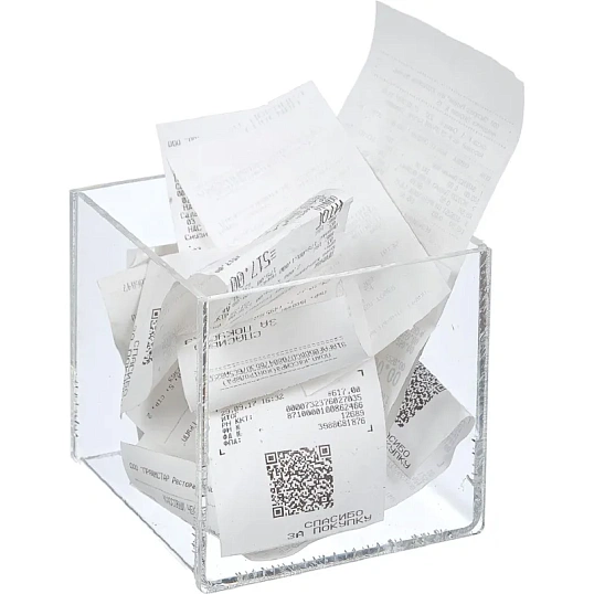 Подставка для чеков акрил, 100х100мм), 1шт