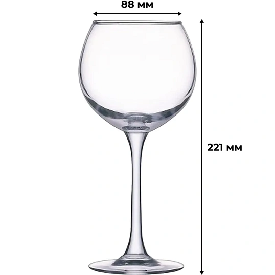 Бокал для вина Эдем 650 мл 8шт/уп (19с2072)