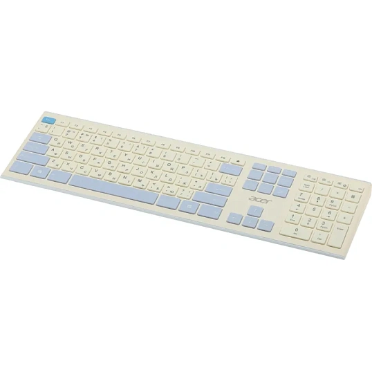 Набор клавиатура+мышь Acer OCC205(ZL.ACCEE.00C)/белый/голубой/slim