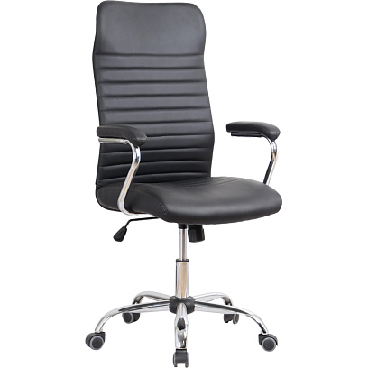 Кресло BN_SH_EChair-580 TPU кожзам черный, хром