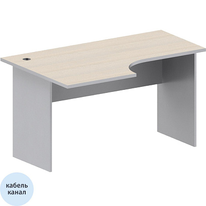 Стол Easy Standard левый (008,234) светлый дуб/серый (430/030) Ш1400