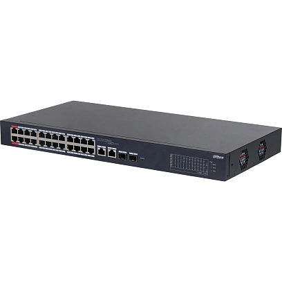 Коммутатор Dahua DH-CS4226-24ET-375 24-портовый PoE с функцией обл управ