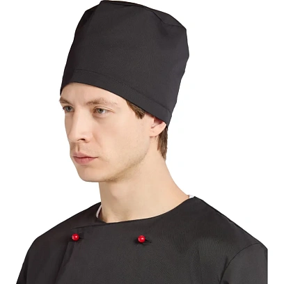 Колпак поварской (таблетка) черная