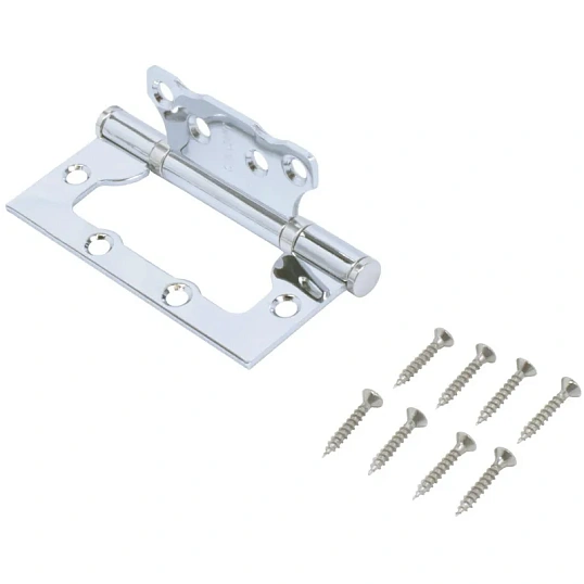 Петля _УЗК СТАНДАРТ 100х75х2,5мм 2BB CP накладная без врезки, хром (7106)