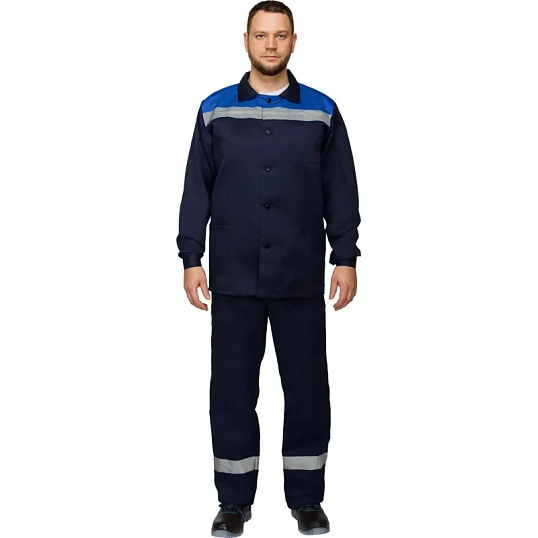 Костюм рабочий летний муж. л16-КПК с СОП син/вас (р.72-74) 194-200