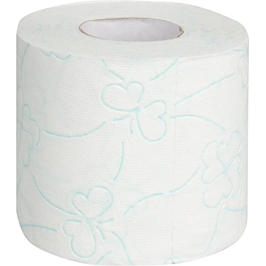 Бумага туалетная Luscan Comfort 2сл бел с зел тисн яблок 100%цел 21,9м4р/уп