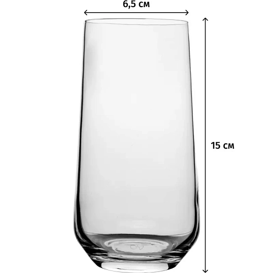 Набор стаканов АЛЛЕГРА ФАЙН РИМ 470 мл  12 шт/уп  холодный срез