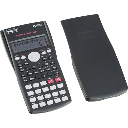Калькулятор научный Attache AS-300,10р,2 стр,пит.от бат.,240 фун,темн.сер