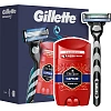 Подарочный набор бритва 1смен касGILLETTEMACH3+OLDSPICEтверд дезCaptain50мл