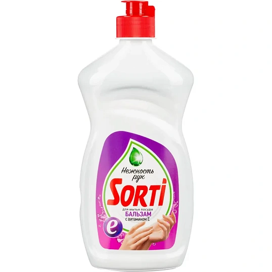 Средство для мытья посуды SORTI бальзам с витамином Е 450г