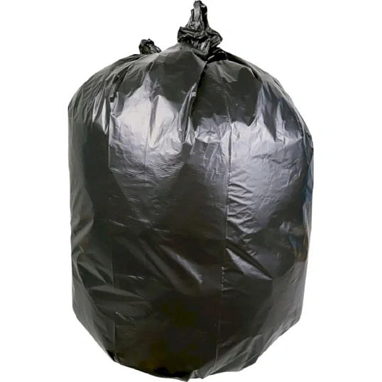 Мешки для мусора ПВД 120л 30 мкм черные 68х105см 10шт/рул Элементари