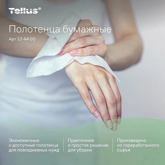 Полотенца бумажные д/диспенсеров Tellus ZZсл 1сл Н3/НТ3 250л 20шт/уп_134400