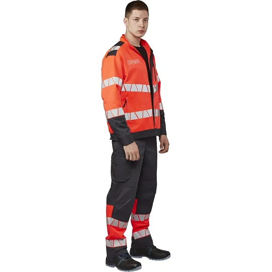 Куртка летняя мужская Равелин красн./графит (р.56-58) 194-200