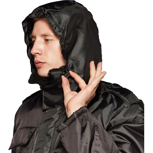 Костюм зимний Охранника с п/к черный (р.60-62) 182-188