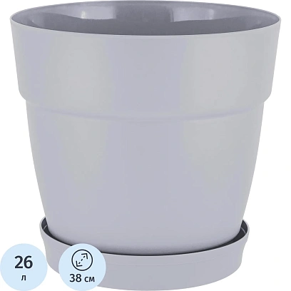 Горшок д/цветов Villa de Fiori,26л, D380мм,утренний туман IG660510025