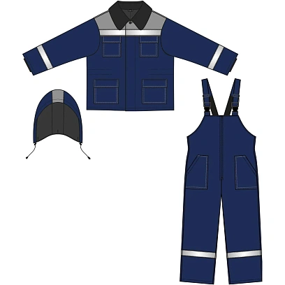 Костюм рабочий зимний муж з35-КПК синий/сер (р.44-46) 182-188 (Арсенал-СП)
