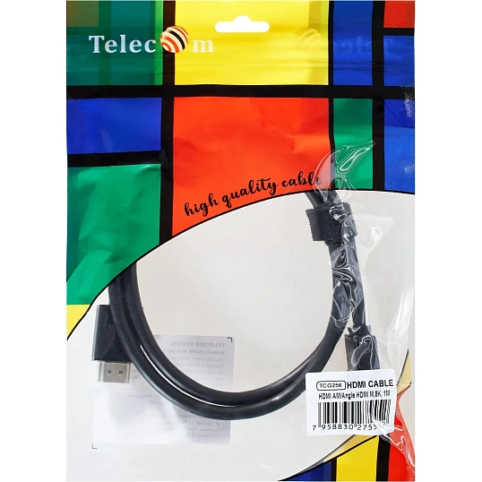 Кабель HDMI---HDMI ver 2.1 8K@60Hz угол 90град  1м, Telecom <TCG256-1M
