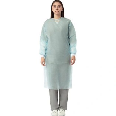 Халат хирург. ЕВРО стер. смс рук на манж дл.120 см пл.25 р-р 52-54  Инмедиз