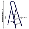 Стремянка стальная окрашенная с алюминиевыми ступенями 3 ст. арт M8303