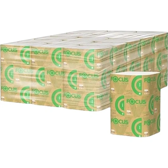 Полотенца бумажные д/дисп. FOCUS Eco Vсл 1сл бел 200л 15пач/уп 5083743 п/э
