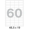 Этикетки самоклеящиеся 48,5х19 мм/60 шт. на листе А4 (100л