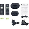Радиотелефон Motorola DECT E202,цвет Черный), комплект из 2 трубок