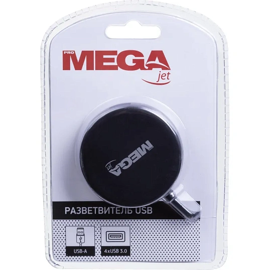 Разветвитель USB  HS004 USB 3.0x4/черный