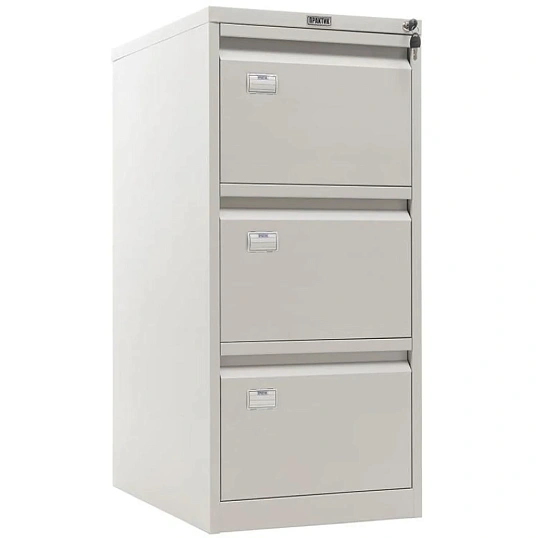 Картотека ПРАКТИК AFC 03 шкаф 3 секцион. А4/FC, ц.замок, 470х630х1020