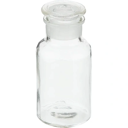 Склянка с прит. пробкой 250 мл широкое горло светлая