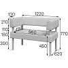 Диван MV_ Комус Мебель Balance 2-мест. (Bu2-2)  к/з Or.16/Ec.3001 черн