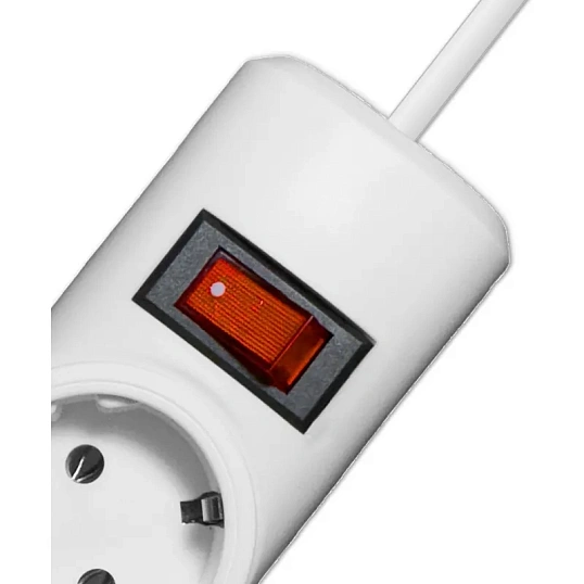 Сетевой фильтр PROGIX PG231 2р/3м/2,2кВт/10А заземление, белый, ПВС 3х0.75