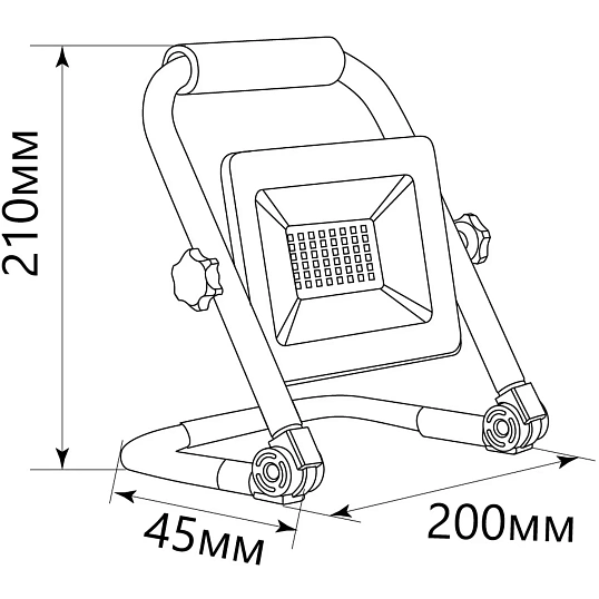 Прожектор светодиодный переносной FERON 30W SMD2835, 2700Lm LL-512 (29746)