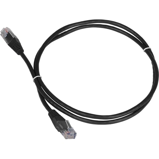 Патч-корд TWT TWT-45-45-0.5-BK UTP кат.5e, 0.5 м, черный