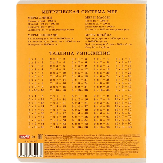 Тетрадь КЛЕТКА 18л. РАЗНЫЕ МЯЧИ-2 обл.-мел.карт,ассорти 18-4313