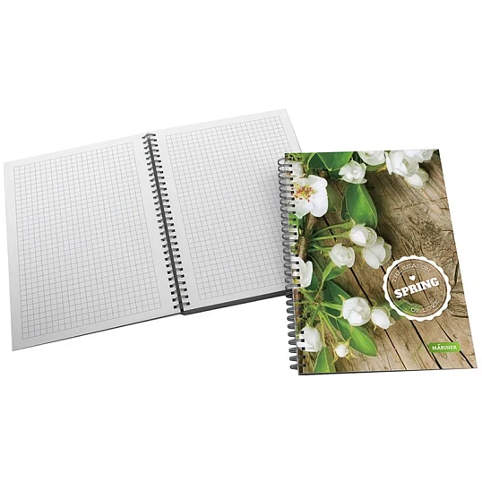 Бизнес-тетрадь Spring А5,120л, клетка, Mariner на спирали, 0018