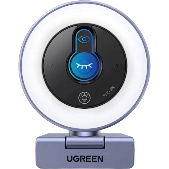 Веб-камера UGREEN CM910 (65857) USB HD,2K@30FPS,с подсветкой,серый